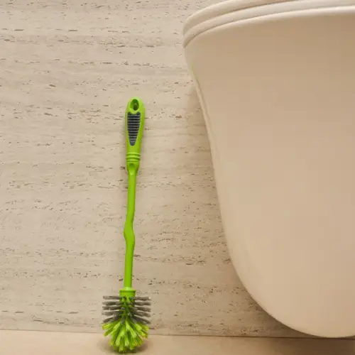Antibacterial Round Toilet Brush With Container